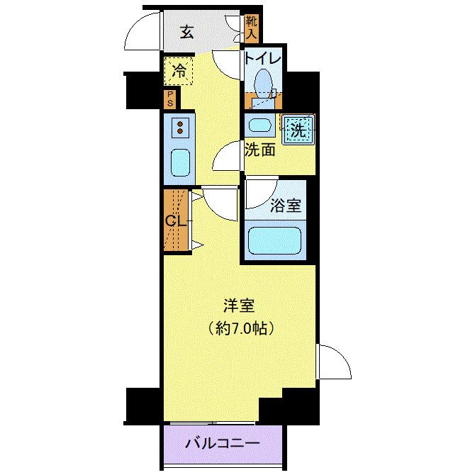 クレヴィスタ東向島(1K/5階)の間取り写真
