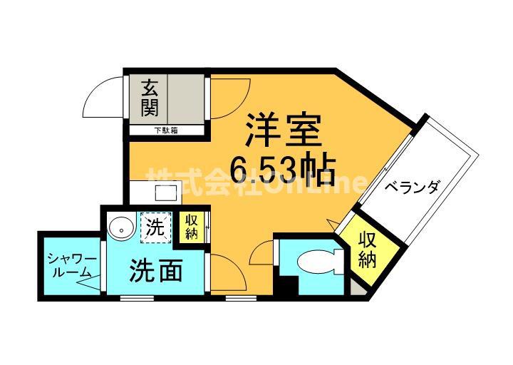 アムールみのりV(ワンルーム/4階)の間取り写真