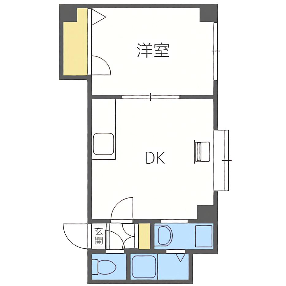 エスペランス(1LDK/1階)の間取り写真