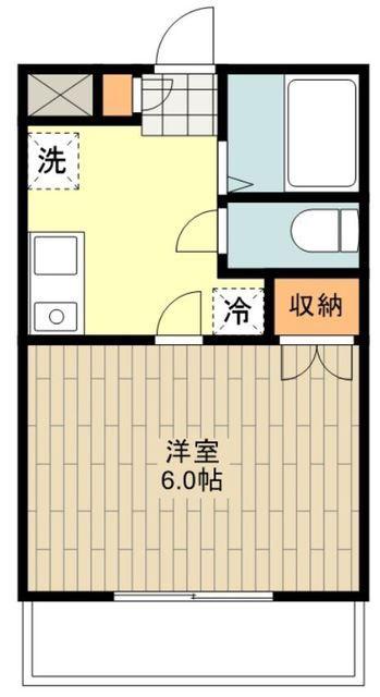 エスポアール中神(1K/2階)の間取り写真