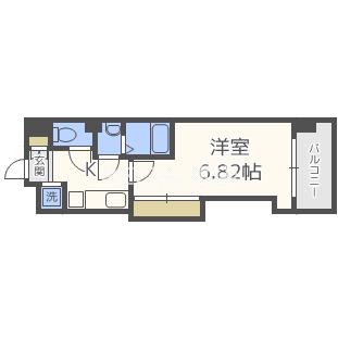 LUXE難波西Ⅱ(1K/7階)の間取り写真