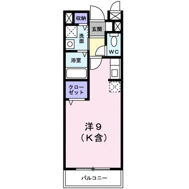 リフティ西塩小路(ワンルーム/1階)の間取り写真