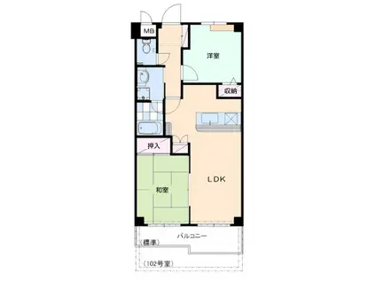 アドバンスヴィラ(2LDK/3階)の間取り写真