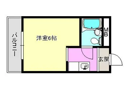 シティコート滝谷(1K/1階)の間取り写真