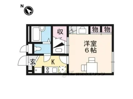 レオパレスベルン(1K/2階)の間取り写真