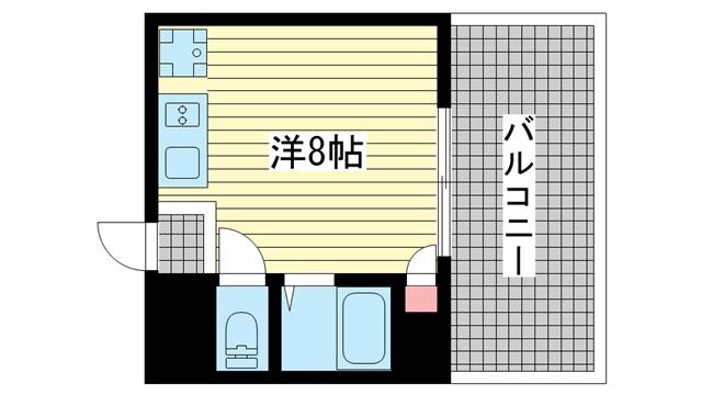 平野エスペランス(ワンルーム/5階)の間取り写真