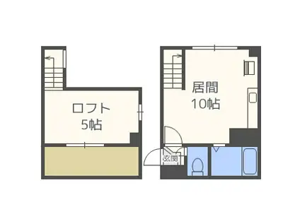 アーバンハイムアミリア南郷(1K/1階)の間取り写真