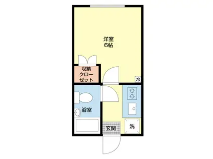 たむらハイツ(1K/2階)の間取り写真