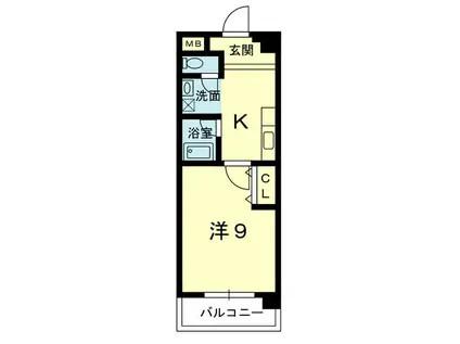 ルイソレイユ(1K/1階)の間取り写真