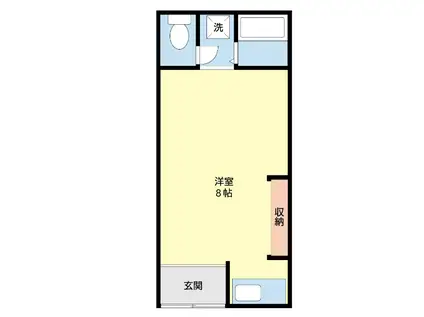 N.SPACE有本2(ワンルーム/2階)の間取り写真