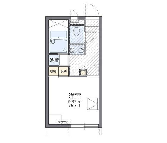 レオパレスベル新福(1K/1階)の間取り写真