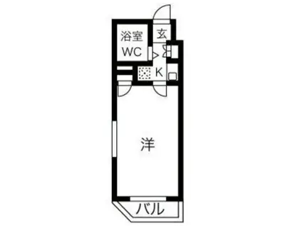 クレッセント田園調布(1K/2階)の間取り写真