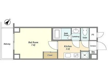 LOCS KIKUNA(1K/5階)の間取り写真