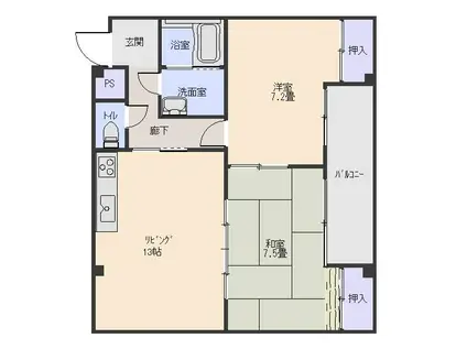 イガリビル(2LDK/4階)の間取り写真