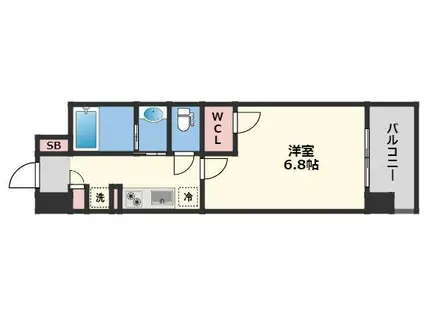 リビオメゾン西天満(1K/11階)の間取り写真