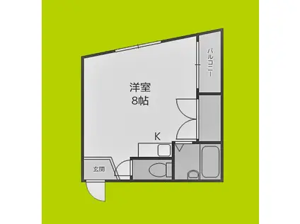 メゾン ノア(ワンルーム/1階)の間取り写真