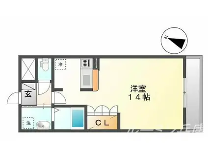 キコイ館(1K/1階)の間取り写真