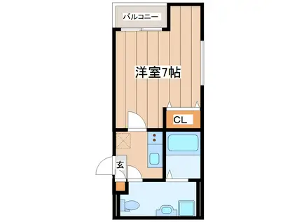 アルカンシェルREN I(1K/3階)の間取り写真