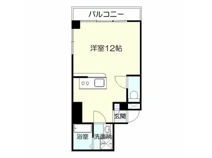 オアシスJ(ワンルーム/2階)の間取り写真