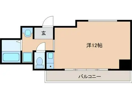 クレアジオーネ中之島西(ワンルーム/1階)の間取り写真