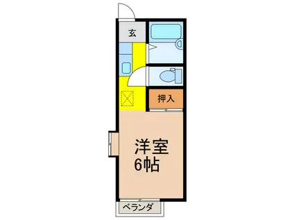 フォーレストヒルズ(1K/2階)の間取り写真