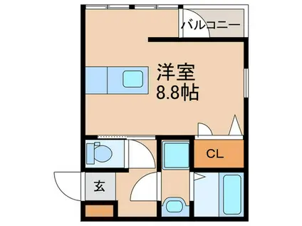 サムティ南鹿児島(ワンルーム/5階)の間取り写真