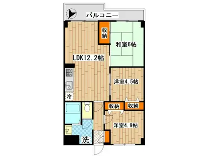 キャピタル鷺沼(3LDK/2階)の間取り写真