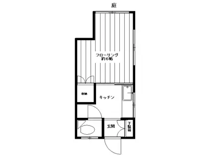 松井荘(1K/1階)の間取り写真