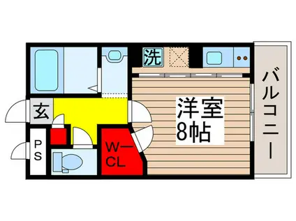 ロジュマン・ブリヤン(ワンルーム/2階)の間取り写真