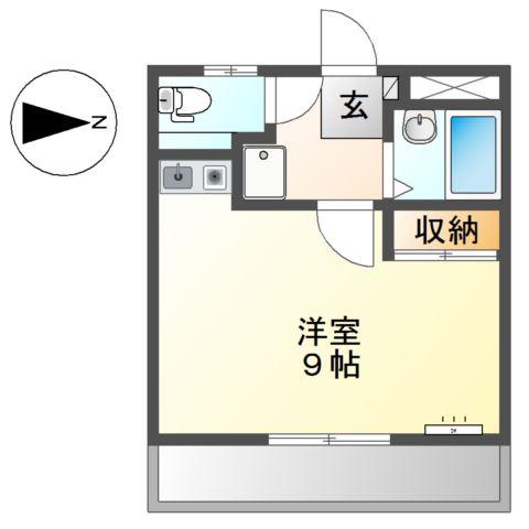 URBAN(ワンルーム/2階)の間取り写真