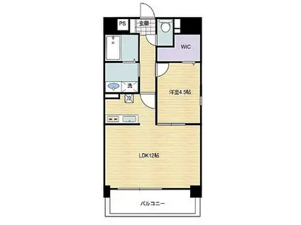 BEAU RIVAGE上水前寺(1LDK/4階)の間取り写真