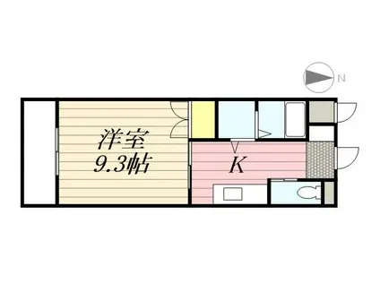 パティナA(1K/3階)の間取り写真