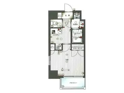 エンクレスト天神IV(1K/6階)の間取り写真