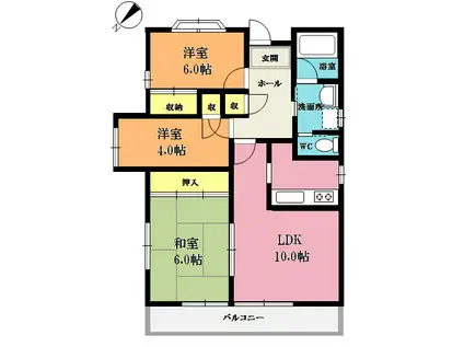 コープ愛宕(3LDK/1階)の間取り写真