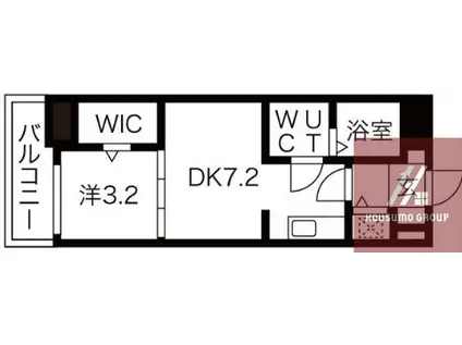 セレニテ谷町CALME(1DK/10階)の間取り写真