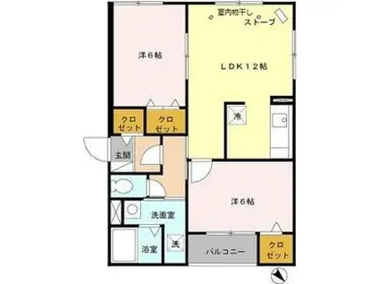 レジェンド(2LDK/1階)の間取り写真