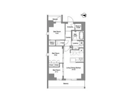 BPRレジデンス東日暮里(3LDK/5階)の間取り写真