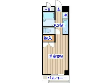 ハイツホワイトストーン(1K/3階)の間取り写真