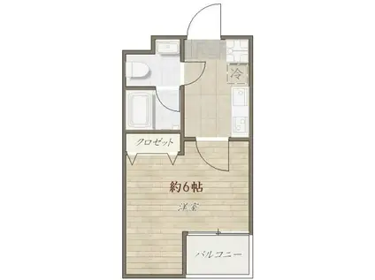 南長崎ハイツ(1K/4階)の間取り写真