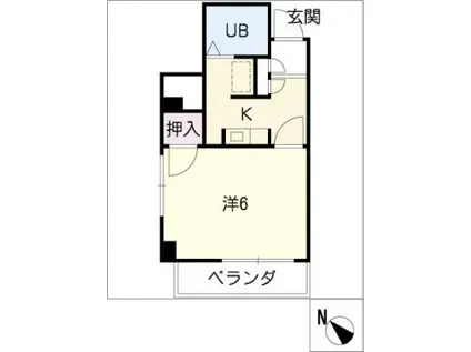 ラディアント千種(1K/1階)の間取り写真