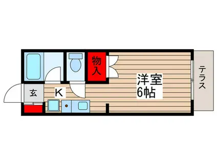 ΑNEXTクローバーフィールド(1K/1階)の間取り写真