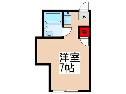 コーポ芙蓉(ワンルーム/1階)の間取り写真