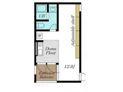 GROWTH TERRACE蒲田グローステラスカマタ(ワンルーム/1階)の間取り写真