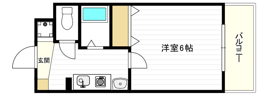 フェアリーズコート 日々樹(1K/2階)の間取り写真