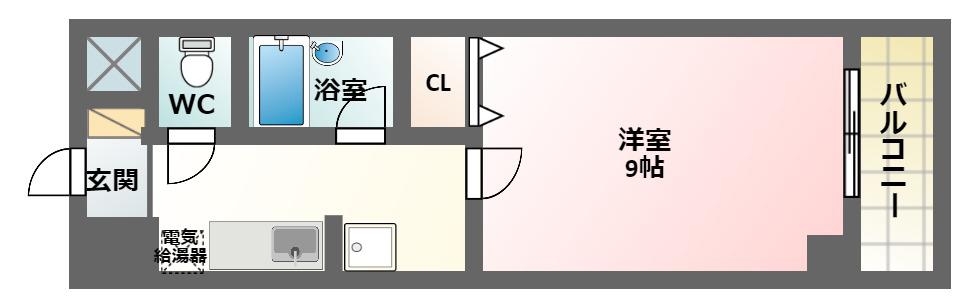 エトワール25(1K/6階)の間取り写真