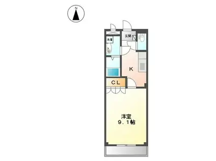 JR福知山線 丹波大山駅 徒歩61分 2階建 築18年(1K/1階)の間取り写真