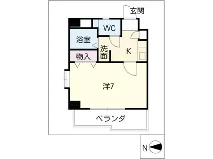 エクセレント光栄(1K/4階)の間取り写真