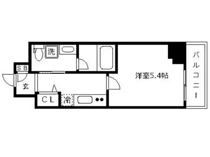 クレヴィスタ高円寺(1K/7階)の間取り写真