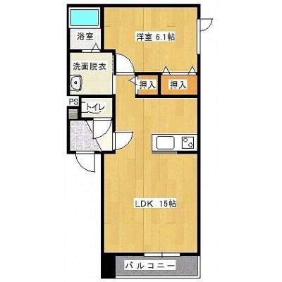 エタニティXI(1LDK/1階)の間取り写真