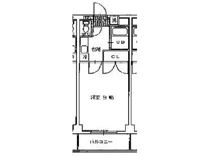 キャッスル津島(1K/5階)の間取り写真